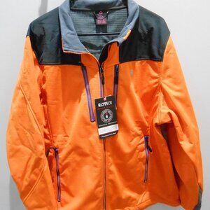 Little Donkey Andy Orange Gray Black Men's Fleece Lined Jacket UPF 50+ NWT